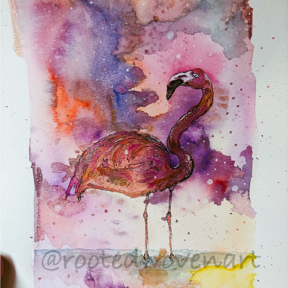 Flamingo Watercolor original